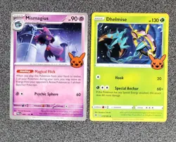 2024 Pokemon TCG Mismagius Trick or Trade Promo #088/193 NM + Dhelmise 019/185 - Image 1
