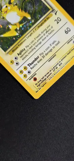 MP Raichu Holo Rare Pokemon Card 16/130 WOTC Base Set 2 - Image 2