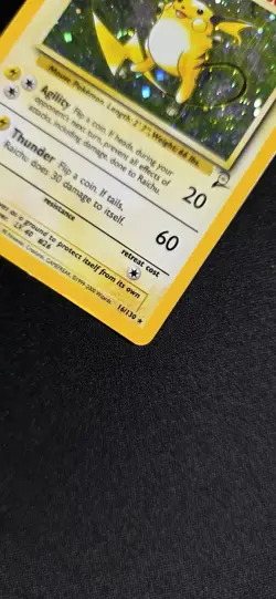 MP Raichu Holo Rare Pokemon Card 16/130 WOTC Base Set 2 - Image 3