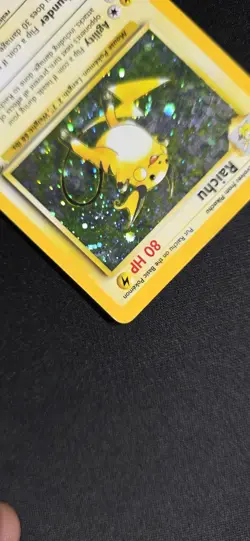 MP Raichu Holo Rare Pokemon Card 16/130 WOTC Base Set 2 - Image 4