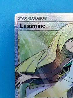 Lusamine Full Art Trainer 110/111 - Crimson Invasion Pokemon NM Minty Fresh - Image 3