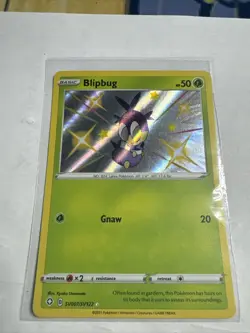 Pokemon TCG Shiny BLIPBUG SV007/SV122 Baby Shiny Holo Rare Shining Fates NM - Image 1