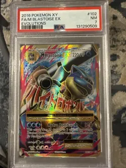 Pokemon XY Evolutions 2016 FA/M Blastoise EX #102 PSA7 - Image 1