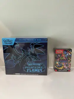 Pokemon TCG Phantasmal Flames ETB Elite Trainer Box + Booster Bundle NEW Sealed - Image 1