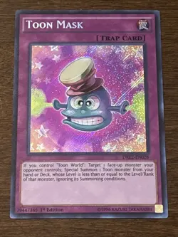 Toon Mask DRL2-EN028 Dragons of Legend 2 1st Edition Secret Rare LP - Image 1