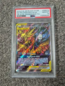 Moltres & Zapdos & Articuno GX SM210 PSA 10 Holo Promo Pokemon Card - Image 1
