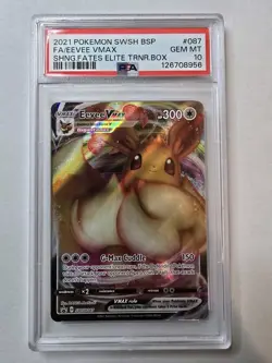 Eevee VMAX SWSH087 SWSH: Sword & Shield Promo Cards Holo PSA 10 - Image 1