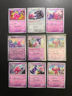 9 Tinkatink Tinkatuff Tinkaton Pokemon Card Collection Reverse Holo, Rare SV A3 - Image 1