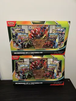 2x Pokemon Trading Card Game Incineroar ex & Torterra ex Special Collection Box - Image 1