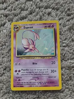 Espeon Pokemon TCG Neo Discovery Holo Rare Card 1/75 NM Condition - Image 1