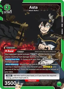 Union Arena UE08BT/BCV-1-046 Asta SR Black Clover TCG Card Near Mint - Image 1