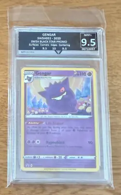 POKEMON TCG GENGAR SWSH052 BLACK STAR PROMO GRADE 9.5 MINT+ RARE CARD !! - Image 1