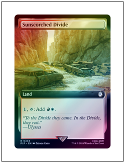 1x Sunscorched Divide, Extended Art Foil, Magic MTG NM - Image 1