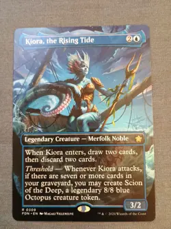 Kiora, the Rising Tide (Borderless) Foundations Regular NM R 0309 - Image 1