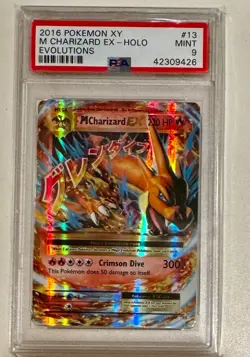 2016 Pokemon XY Evolutions Mega Charizard Holo #13/108 PSA 9 - Image 1