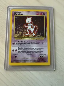 Mewtwo 10/102 Base Set Holo Rare Pokemon TCG Vintage WoTC 1999 - LP+ Condition - Image 1