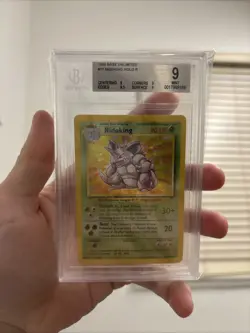 Pokemon TCG Nidoking Base Set 11/102 Holo Rare 1999-2000 Base Set Unlimited Bgs9 - Image 1