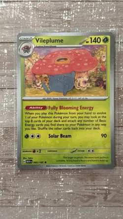Pokemon TCG Vileplume Scarlet & Violet 151 MEW 045/165 NON HOLO Rare Master Set - Image 1