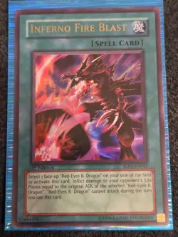 Yugioh Inferno Fire Blast SOD-EN042 Ultra Rare 1st Ed NM - Image 1