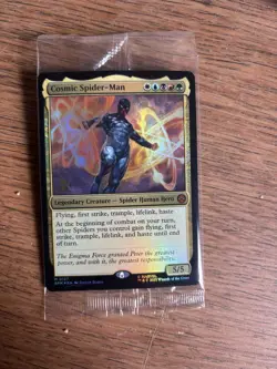 Cosmic Spider-Man Magic The Gathering SPM Foil 127 Sealed Pre-release. - Image 1
