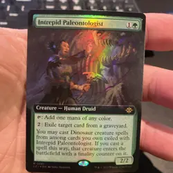 MTG Lost Caverns of Ixalan Intrepid Paleontologist Extended Art Foil 381 NM Rare - Image 1