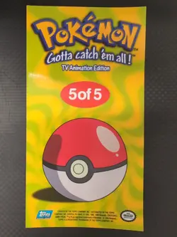 1999 Topps Pokemon Jumbo Meowth Chrome Holo Foil TV Card 5 of 5 Vintage - Image 3