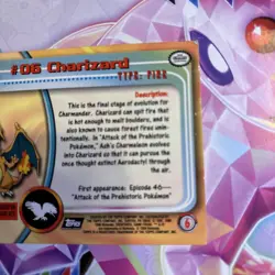 1999 Topps Pokemon TCG Charizard - #06 - Non-Holo - TV Series 1 Black Logo - Image 5