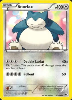 Snorlax 109/149 Uncommon Boundaries Crossed Pokemon Card NM/LP - Image 1