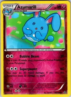 Azumarill 103/160 XY - Primal Clash Pokemon TCG NM - Image 1