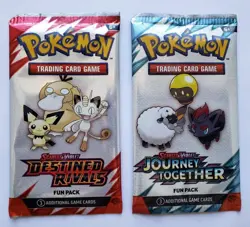 Pokemon S&V Destined Rivals & Journey Together Fun Packs Factory Sealed Lot of 2 - Image 1