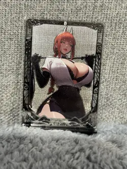 GODDESS STORY LSP #019/200 MAKIMA CHAINSAW MAN METAL ANIME WAIFU CARD - Image 2