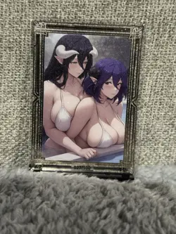 GODDESS STORY MXR #027/100 ALBEDO OVERLORD METAL ANIME WAIFU CARD - Image 2