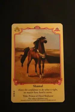 Bella Sara Trading Card - Royalty - Foil S37/55 Shamal - Image 1