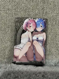GODDESS STORY SP #010/200 REM AND RAM Re:ZERO METAL ANIME CARD - Image 1