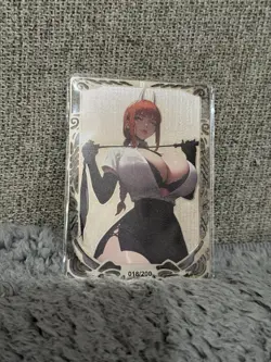 GODDESS STORY LSP #018/200 MAKIMA CHAINSAW MAN METAL ANIME WAIFU CARD - Image 2