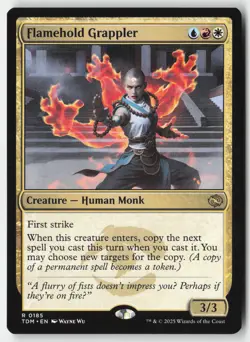 MTG - Flamehold Grappler R Tarkir: Dragonstorm 185 LP-NM - Image 1