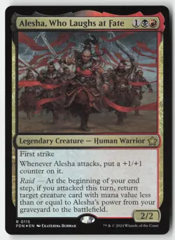 MTG - Alesha, Who Laughs at Fate FOIL R Foundations 115 LP-NM - Image 1