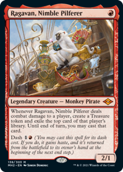 LP MTG Ragavan, Nimble Pilferer Light Play Modern Horizons 2 - Image 1