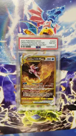 2023 Pokemon Crown Zenith Origin Forme Palkia V Star GG67/GG70 PSA 8 - Image 1