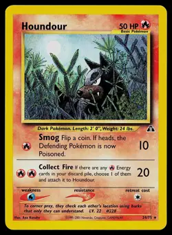 Pokemon Card - Houndour Neo Discovery 24/75 Rare Non Holo - Image 1