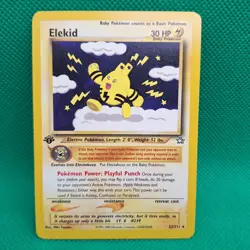 Elekid 22/111 Neo Genesis 1st Edition Pokemon TCG Non-Holo Rare WOTC VLP - Image 1