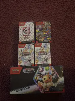 Pokemon 151,mega Evolutions & Prismatic Evolutions Booster Bundle + Surprise Box - Image 1