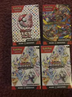 Pokemon 151,mega Evolutions & Prismatic Evolutions Booster Bundle + Surprise Box - Image 2