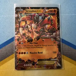 Pokemon Primal Groudon-EX Ultra Rare Holo Card 151/160 - Image 1