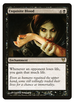 MTG - 1 x Exquisite Blood - Rare Enchantment - Avacyn Restored (AVR) - LP - Image 1