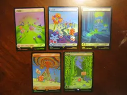 Magic The Gathering SpongeBob Lands Under the Sea Secret Lair FOIL Set of 5 - Image 1