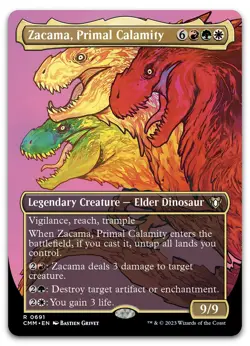 Zacama, Primal Calamity (Borderless) #691 (NM) Commander Masters CMM Magic MTG - Image 1