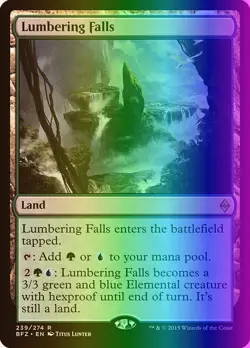 MTG Magic the Gathering Lumbering Falls (239/313) Battle for Zendikar LP FOIL - Image 1