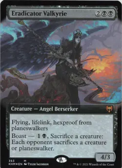 Eradicator Valkyrie (Extended Art) - FOIL - M Kaldheim 353 - MTG - Image 1