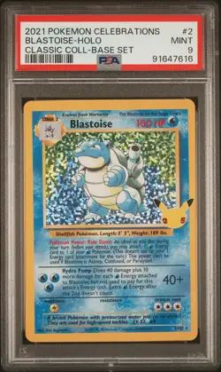 2021 Pokemon Celebrations Classic Collection #2 Blastoise - Holo Base Set PSA 9 - Image 1